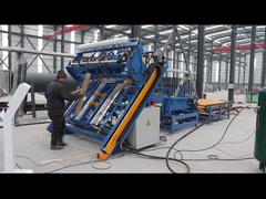 Macchina automatica per pallet in legno ad alta capacità con imballaggio e trasportatore