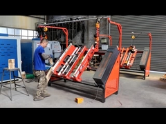 Blocco di fabbricazione di pallet Nailing Machine Euro stile pallet Nailer con 2 pistole a chiodi