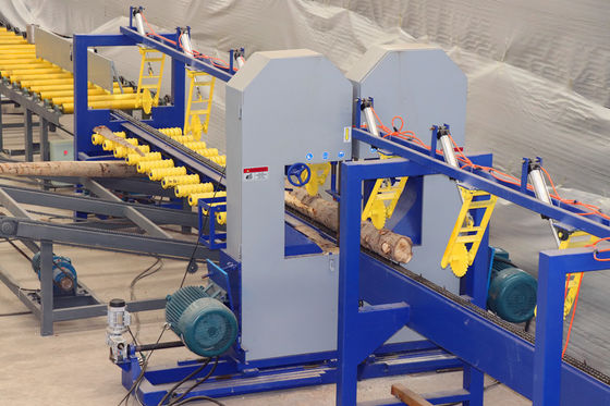 Log Double Cutting Saw Equipment Twin Heads Bandsaw Vertical Band Sawmill  for sale