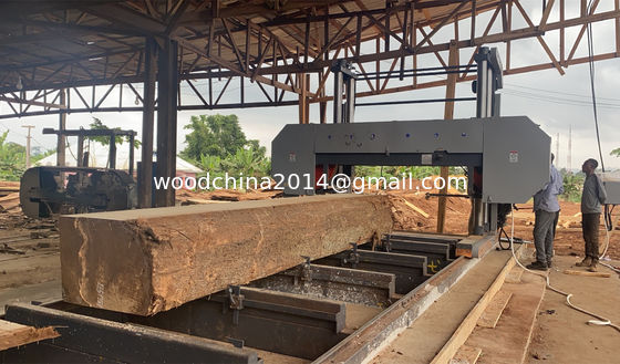 Dia 2500mm CNC Horizontal Automatic Wood Bandsaw Machine Band Saw Per il taglio del legno africano