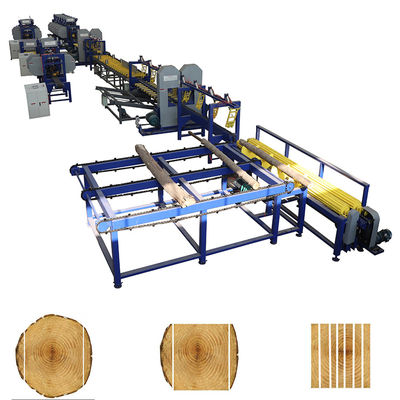 Il legno della segheria ha visto la linea di produzione automatica della macchina lama a nastro verticale gemellata della segheria