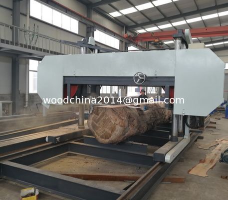 Fabbricazione di lamiere di legno orizzontale Gran seghe a fascia 2500 mm Max. diametro del tronco,macchina per seghe a fascia di legno di taglio grande