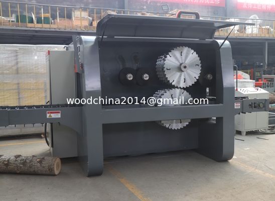 Legno rotondo Multipli Multi-Blade Rip Saw wMachina di taglio legno
