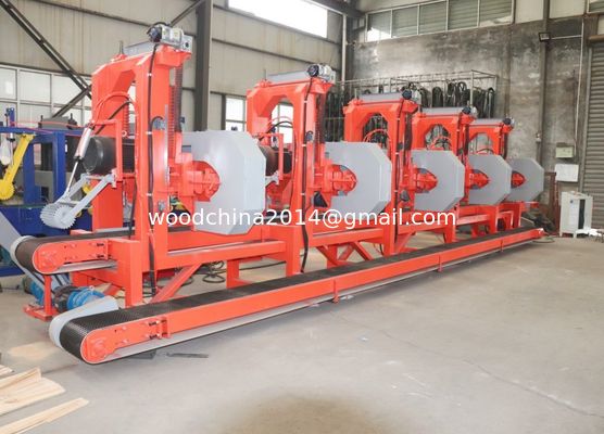 15kw*2 Double Head Horizontal Band Saw Log Square Wood Cutting Used Multi Heads Resaw Machine Offered