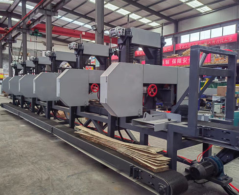 Linea di produzione di pallet di legno Macchina di taglio a fasce verticale gemellare