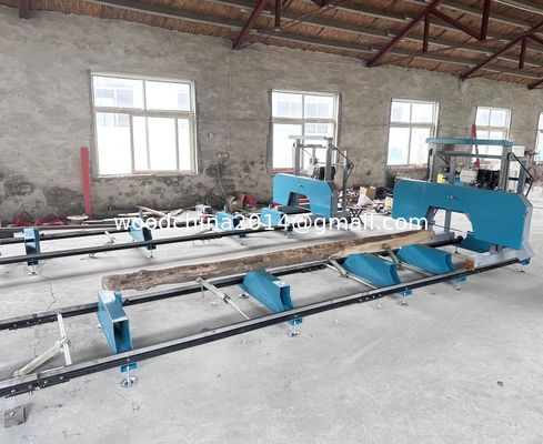 Gasoline Or Electric Motors Horizontal Wood Saw Machines Wood Automatic Sawmill Machine