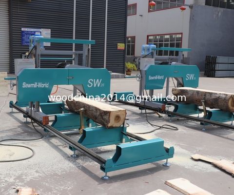 Gasoline Or Electric Motors Horizontal Wood Saw Machines Wood Automatic Sawmill Machine