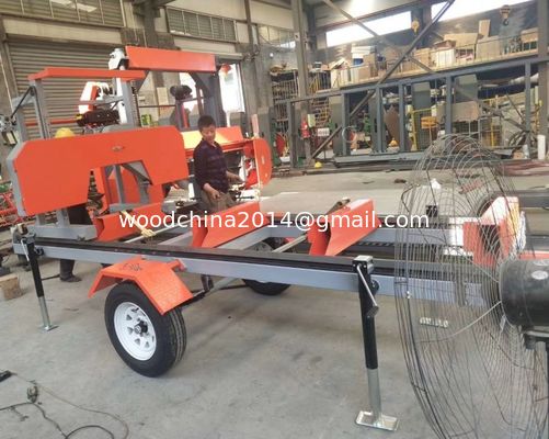 Gasoline Or Electric Motors Horizontal Wood Saw Machines Wood Automatic Sawmill Machine