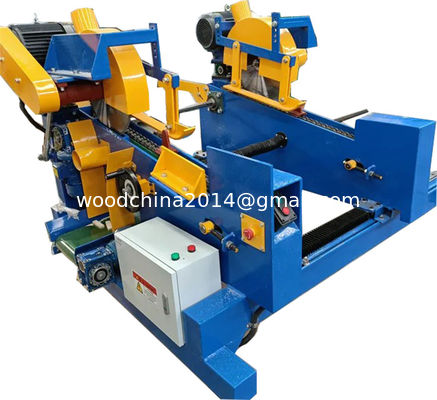Incrocio di legno automatico del bordo della plancia che taglia la doppia macchina della sega della disposizione dell'estremità