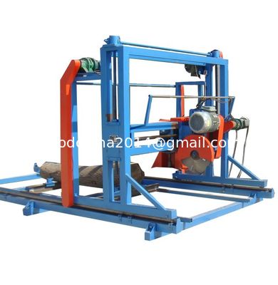 Portable Circular Sawmill, Double Saw Blade Angle Sawmill Cutting Log