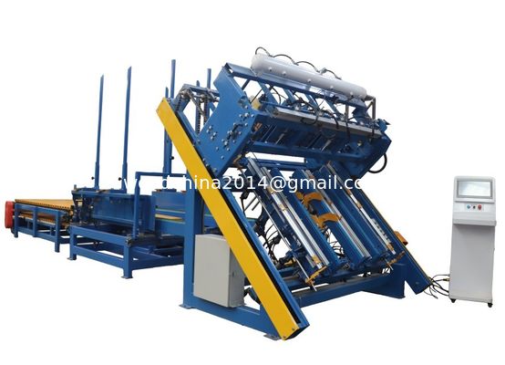 Macchina automatica per pallet in legno ad alta capacità con imballaggio e trasportatore