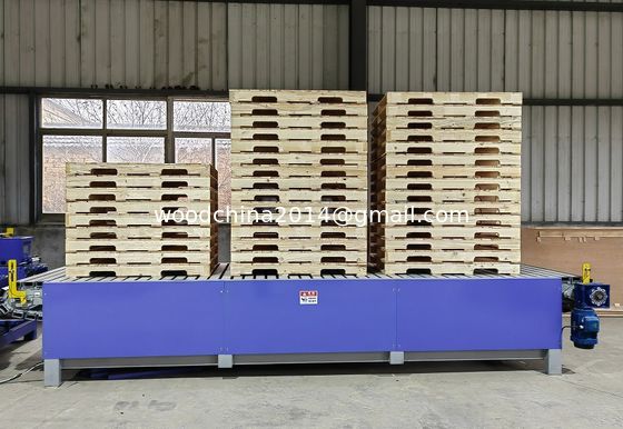 Piattaforma di stoccaggio di pallet in linea automatica, piattaforma di trasporto di pallet in legno