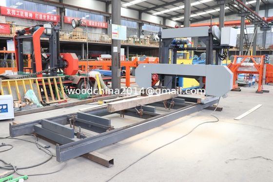 Macchine per la segatura del legno per la lavorazione del legno Legno Segatrice portatile, seghe a fascia orizzontali automatiche con alimentazione da inverter