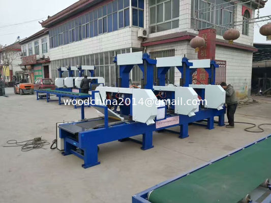 Le teste che multiple la banda orizzontale risega le teste Machine/6 armano in legno il mulino della sega a nastro di taglio