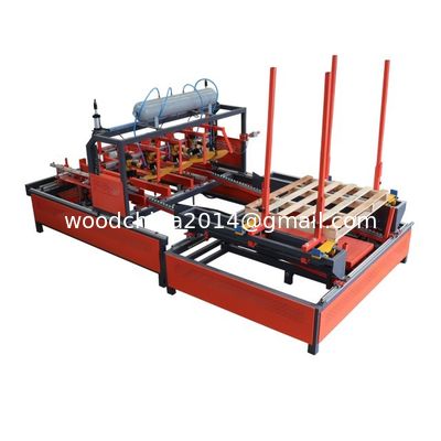 Semi-automatica Legno orizzontale Stringer Pallet Making Machine Pallet Nailing Machine