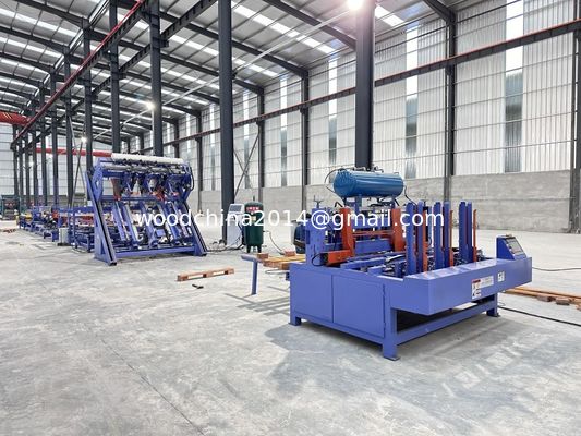 Euro Wood Block Pallet Making Machine 4 Stringer w/Stacker Palet Nailer Assembly System (Sistema di assemblaggio dei chiodi per pallet)