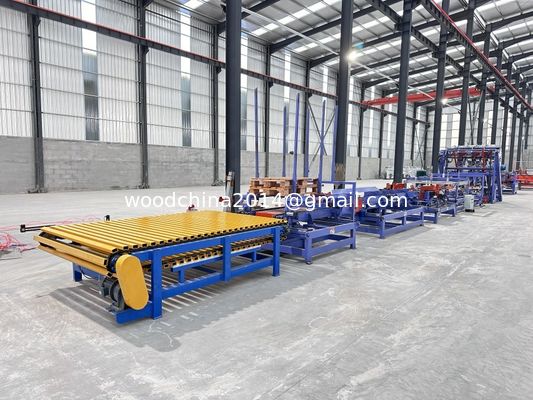 Euro Wood Block Pallet Making Machine 4 Stringer w/Stacker Palet Nailer Assembly System (Sistema di assemblaggio dei chiodi per pallet)