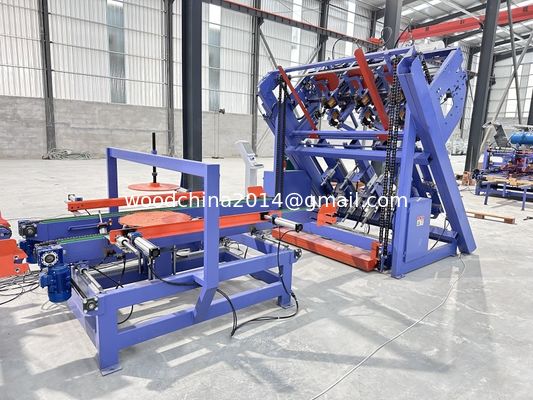 Euro Wood Block Pallet Making Machine 4 Stringer w/Stacker Palet Nailer Assembly System (Sistema di assemblaggio dei chiodi per pallet)