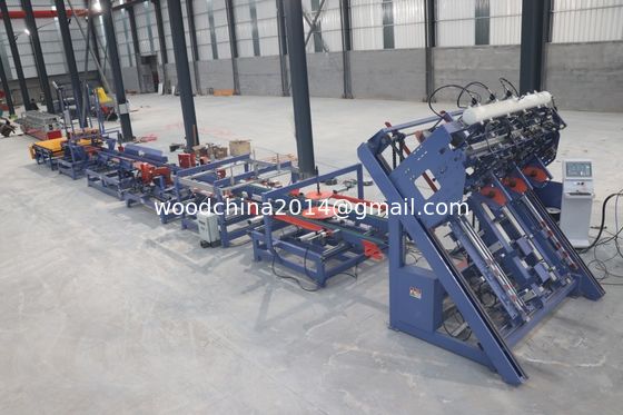 Euro Wood Block Pallet Making Machine 4 Stringer w/Stacker Palet Nailer Assembly System (Sistema di assemblaggio dei chiodi per pallet)