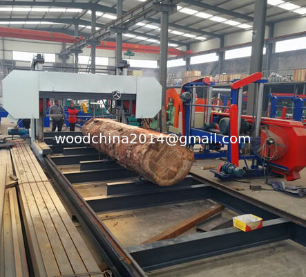 Macchina per segare in fasce di legno orizzontale a doppia colonna MJ2500