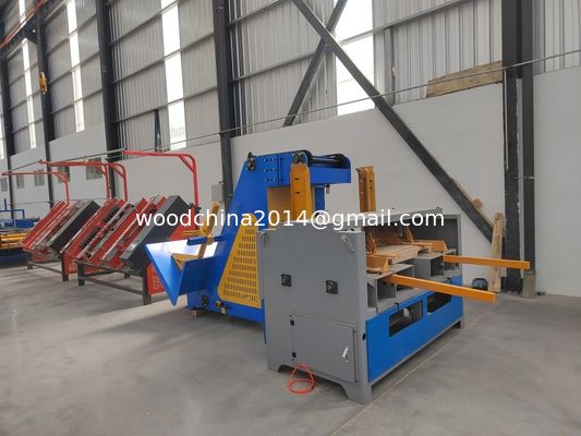Produttore di pallet di legno a doppia testa automatica con sistema di alimentazione automatica
