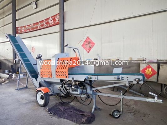 Splitter per la lavorazione del legno agricolo con motore a benzina da 15 CV e motore a sega da 4800 giri al minuto