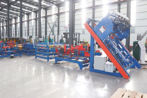 Chiodatrice Automatica per Pallet EPAL Linea di Produzione Chiodatura Pallet in Legno a Blocchi Europei