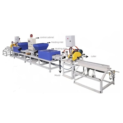 Estrusore a caldo per segatura di legno compressa Linea di produzione automatica per la fabbricazione di blocchi per pallet di legno