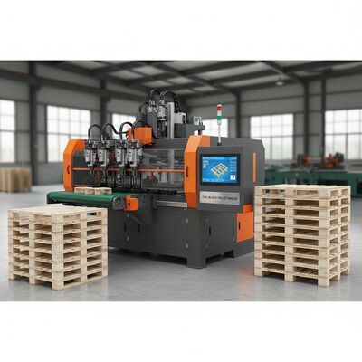 Macchina per la manipolazione di pallet a controllo computerizzato CNC per pallet a blocchi di 1600 mm x 1200 mm con capacità di 10 pallet/ora