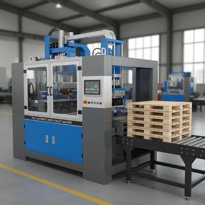 Macchina per pallet di legno completamente automatica con sistema di controllo intelligente per un'output costante