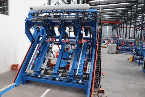 Linea di produzione automatica della chiodatrice per pallet in legno 2400x1200mm Attrezzatura per la produzione di pallet per impianti industriali