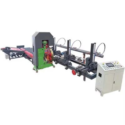 Segatrice a nastro verticale per il taglio del legno MJ3210 Sega per tronchi con carro automatico Ruota da 1060 mm Motore da 30KW