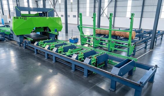 Linea di segatura automatica segatura a fascia orizzontale CNC segatrice idraulica SW1200PRO