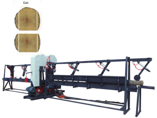 Sega a nastro Twin Vertical Wood Resaw, Segheria a nastro verticale Segheria per il taglio del legno Macchina per il taglio di lastre